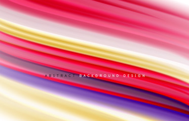 Abstract background - fluid color gradient waves, with dynamic motion line effect. Vector Illustration For Wallpaper, Banner, Background, Card, Book Illustration, landing page