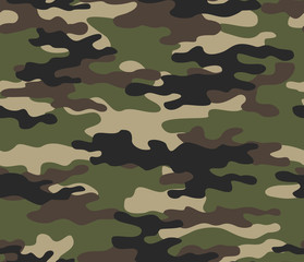 Fototapeta premium Camouflage military seamless pattern. Art nouveau textile background. Ornament.