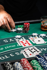 Casino Black Jack table