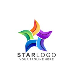 Colorful Star Logo Design