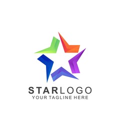 Colorful Star Logo Design