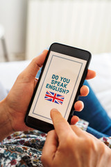 text do you speak English in a smartphone