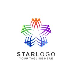 Colorful Star Logo Design