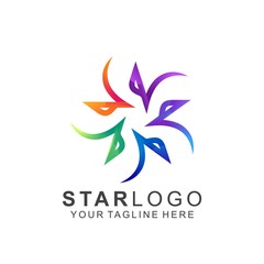 Colorful Star Logo Design