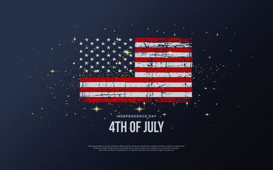 Commemorative background of July 4th United States of America.
 - obrazy, fototapety, plakaty