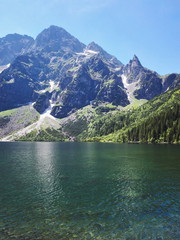 Morskie Oko Tatry Poland. Mountain lake in the Tatra mountains
