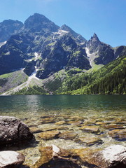 Morskie Oko Tatras Poland. Mountain lake in the Tatras