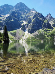 Morskie Oko Tatras Poland. Mountain lake in the mountains.