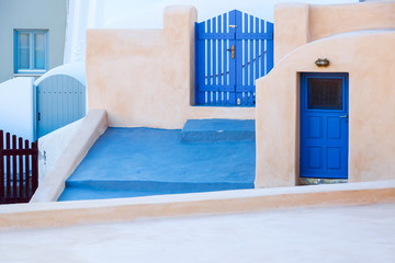 architecture on Santorini island, cave houses, Greece