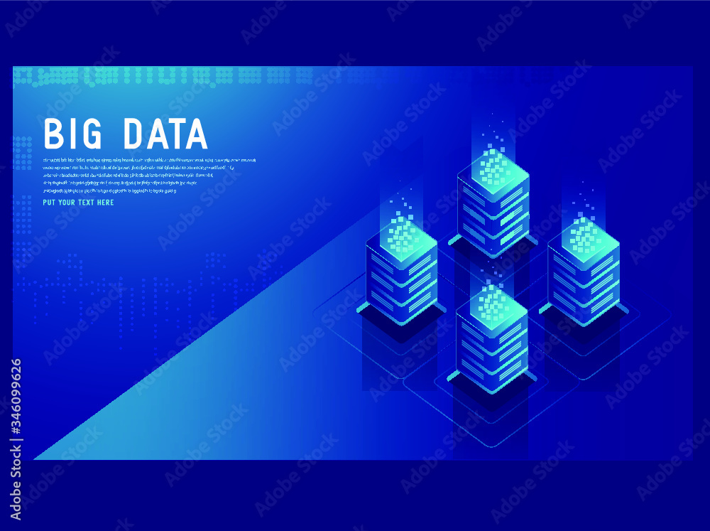 Poster effective template technology data, mining server farm room and smart digital devices such as phone 