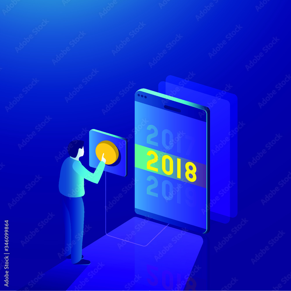 Poster effective template technology data, mining server farm room and smart digital devices such as phone 