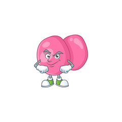 Streptococcus pyogenes mascot design style with grinning face