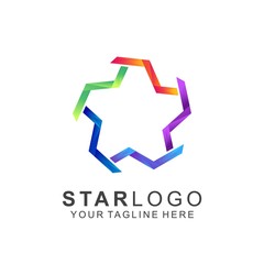 Colorful Star Logo Design