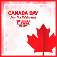 Happy Canada Day Vector Illustration