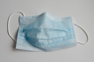 Blue medical mask for health protection