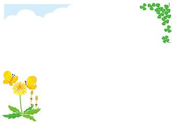 春のフレームのイラスト