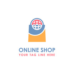 illustration vector graphic of online shop logo