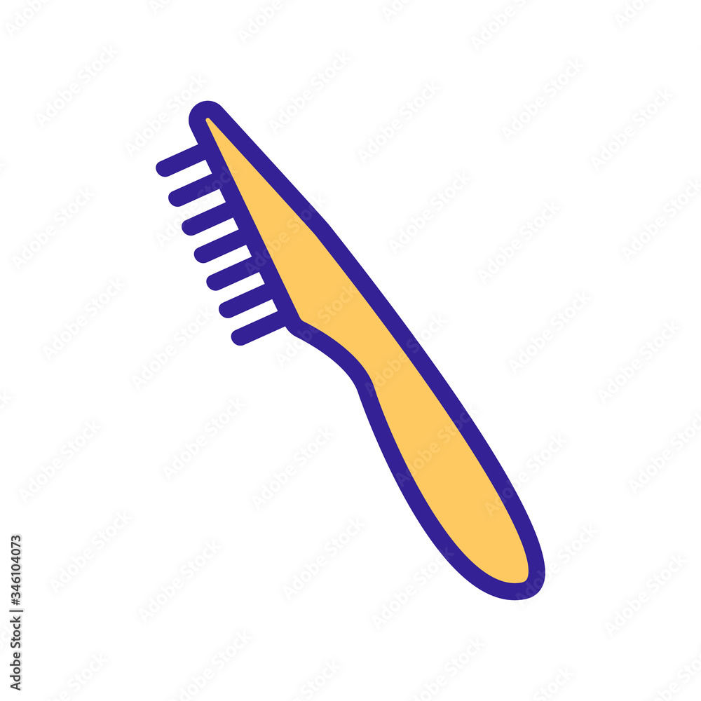 Aufkleber comb with handle icon vector. comb with handle sign. color symbol illustration