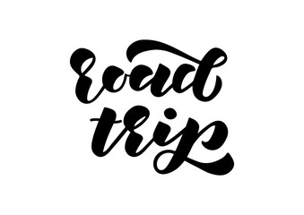 Road trip hand drawn lettering