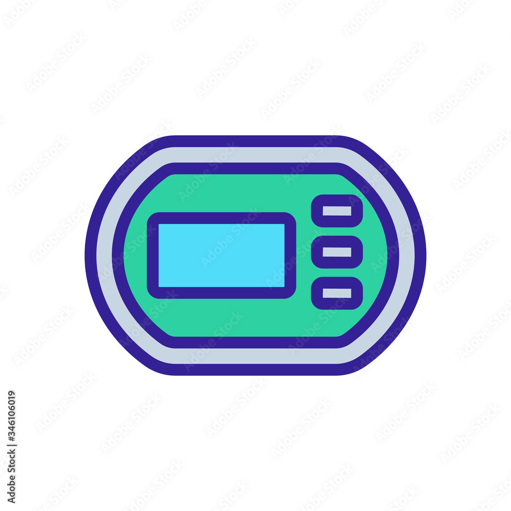 Poster auto timer icon vector. auto timer sign. color symbol illustration
