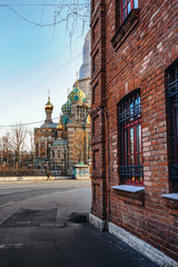 Fototapeta na wymiar Historic building Savior on Spilled Blood in the center of Saint Petersburg