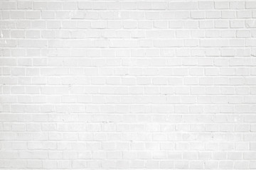 Clean white brick wall texture background