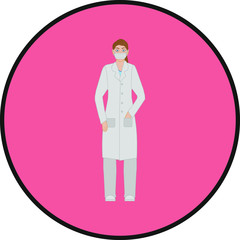 female doctor. illustration for web and mobile design.