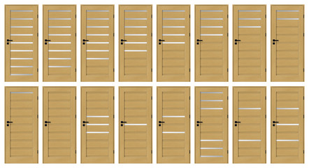 Drzwi wewnętrzne drewniane - zestaw