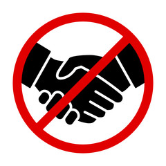 No handshake sign or no deal agreement flat vector icon for print and websites