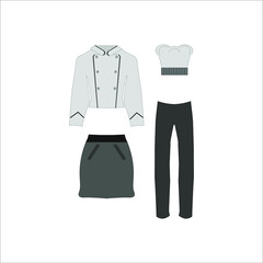 cook woman uniform. illustration for web and mobile design.