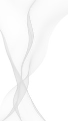 White abstract background. Fluttering white scarf. Waving on wind white fubric. 3D illustration