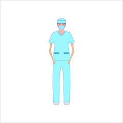female nurse. illustration for web and mobile design.