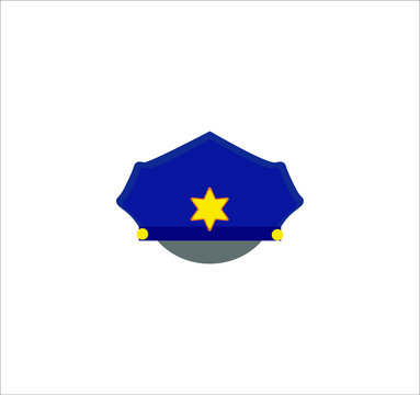 Police cap. illustration for web and mobile design.