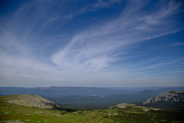 trail and plateau from the top of the mountain