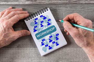 Workshop concept on a notepad