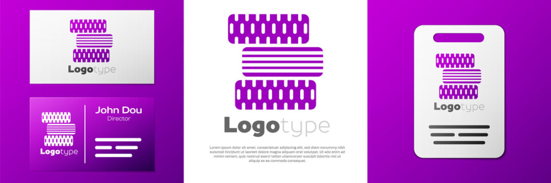 Logotype Car tire wheel icon isolated on white background. Logo design template element. Vector Illustration
