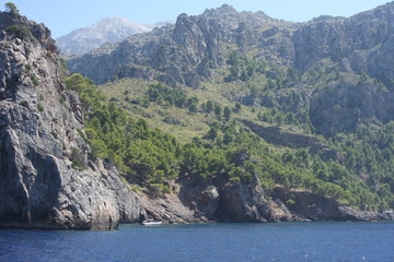 sea and cliff coast line Mallorca