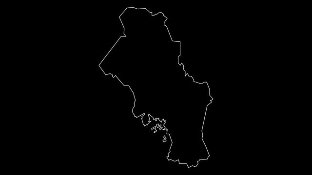 Oslo Norway map outline animation