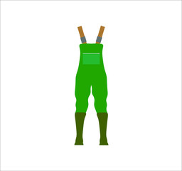 gardener pants. illustration for web and mobile design.