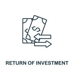 Return Of Investment icon from global business collection. Simple line Return Of Investment icon for templates, web design and infographics