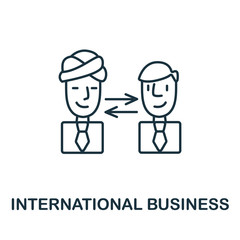 International Business icon from global business collection. Simple line International Business icon for templates, web design and infographics