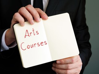 Arts Courses phrase on the sheet.