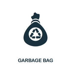Fototapeta premium Garbage Bag icon. Simple illustration from recycling collection. Creative Garbage Bag icon for web design, templates, infographics and more