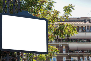 Large blank billboard on the street in the city, mock up - Image