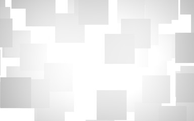 White abstract background. Misty backdrop with grey squares. 3D illustration