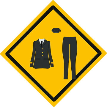 recommend clip art: airplane pilot woman uniform. illustration for web and mobile design.