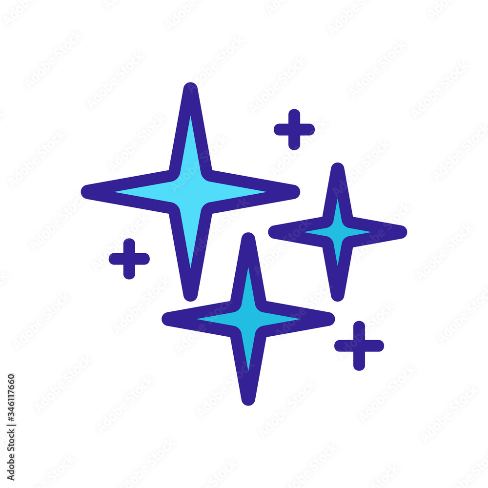 Aufkleber shining vertical quadrangular stars icon vector. shining vertical quadrangular stars sign. color sym