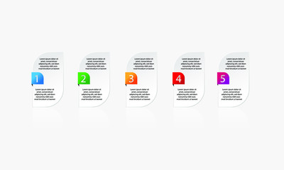 Timeline with 5 elements, infographic template for web, business, presentations, vector illustration