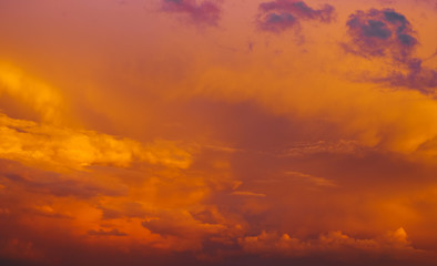 Beautiful summer sunset that awakens shivers