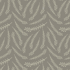 Delicate seamless pattern with graceful twigs. Print Packaging. Wallpaper. Seamless background